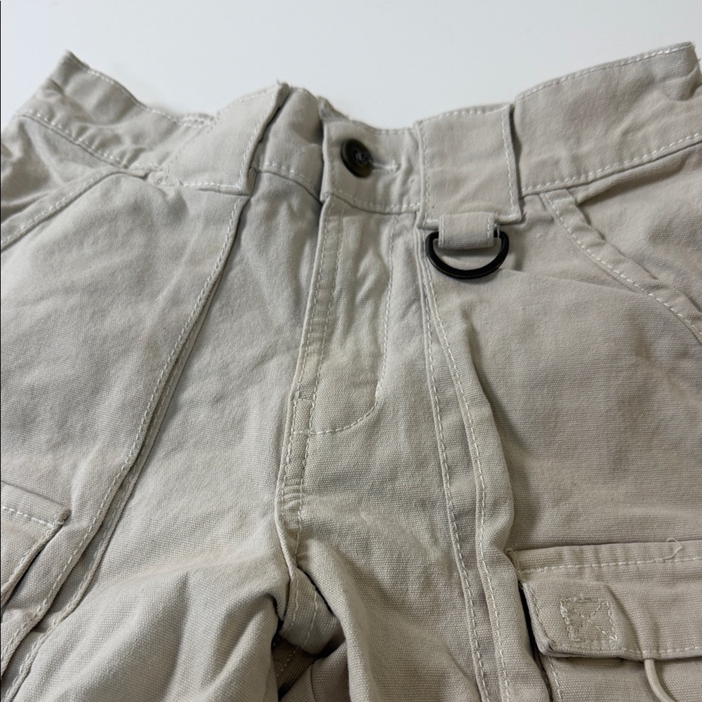 Kids Utility Cargo Shorts in Light Khaki - Picture 2 of 5